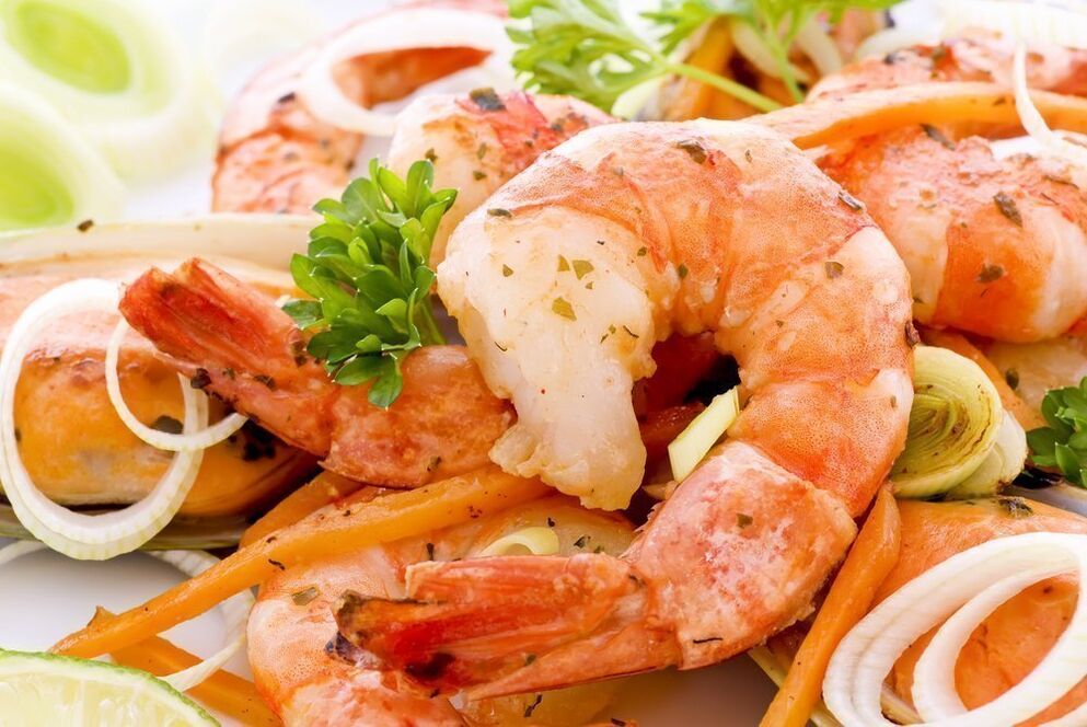 shrimp and vegetables for potash