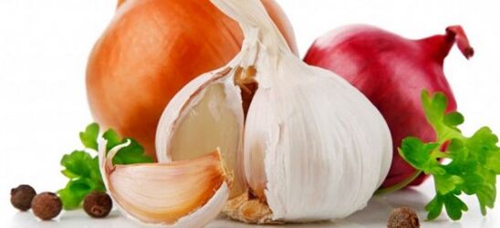 Onions and garlic